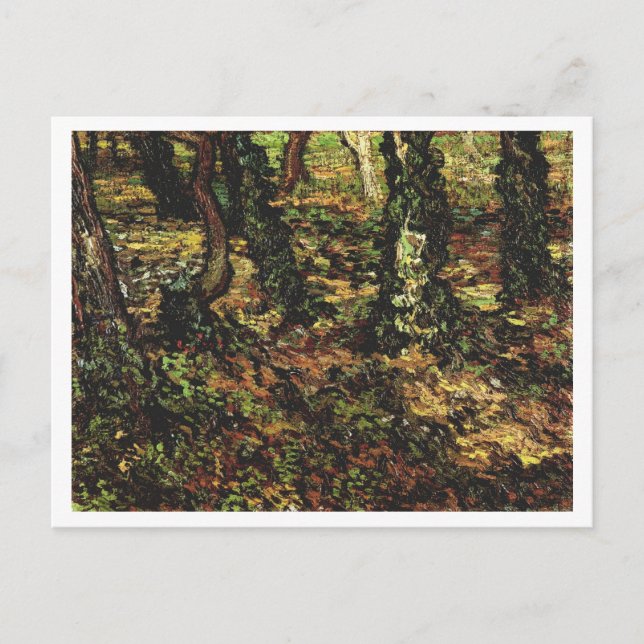 Carte Postale Troncs d'arbres au lierre, Van Gogh Beaux-Arts (Devant)