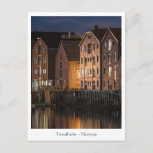 Carte Postale Trondheim Maisons Norvège