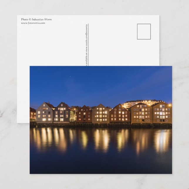Carte Postale Trondheim Norvège (Devant / Derrière)