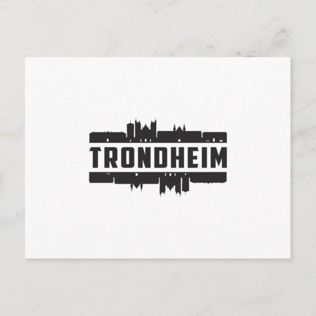 Carte Postale Trondheim Norway City Skyline Cityscape Trip Cadea (Devant)