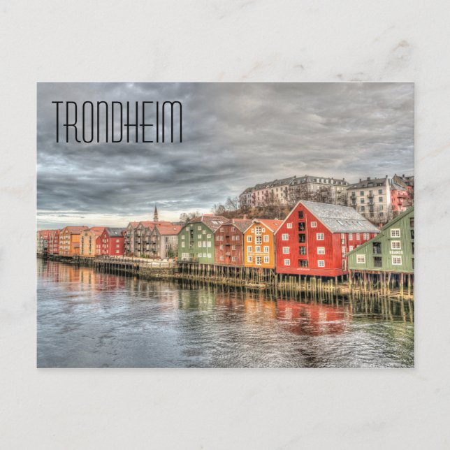 Carte Postale Trondheim Norway Waterfront (Devant)