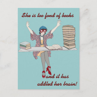 Carte Postale Trop affectueux des livres