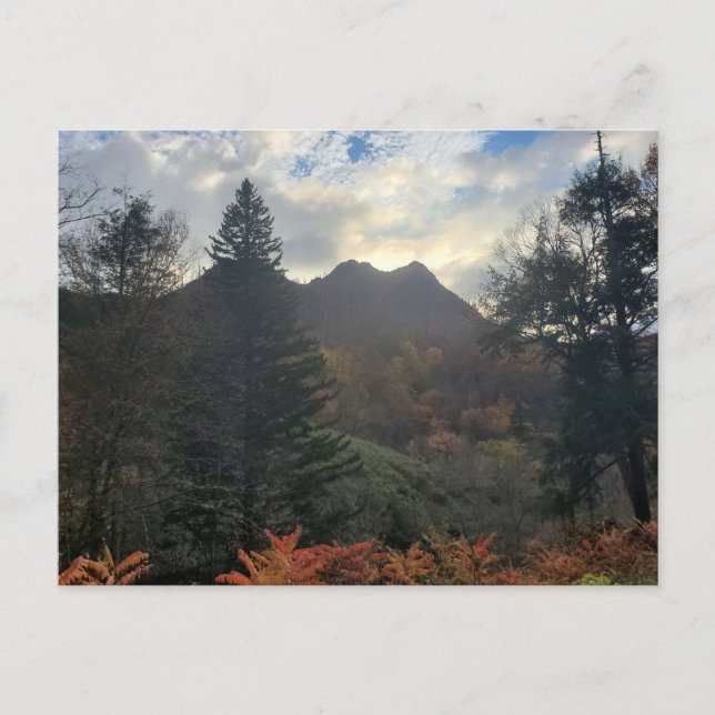 Carte Postale Trop de cheminée au coucher du soleil Great Smoky  (Devant)