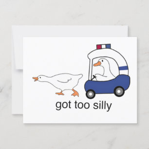 Carte Postale Trop drôle d'humour de police d'oie drôle