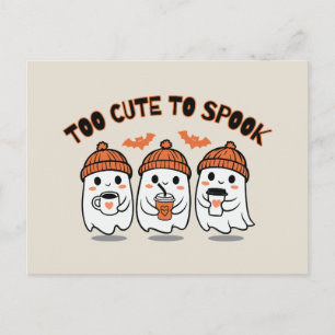 Carte Postale Trop mignon pour effrayer - Fantômes d'Halloween a