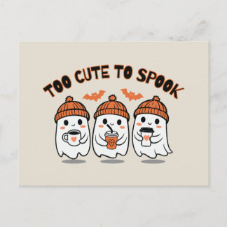 Carte Postale Trop mignon pour effrayer - Fantômes d'Halloween a