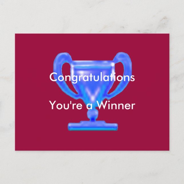 Carte Postale Trophée Coupe Bleue Le MUSÉE Zazzle Cadeaux (Devant)