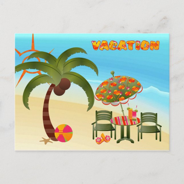 Carte postale Tropical Beach (Devant)