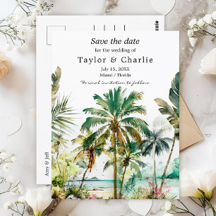 Carte Postale Tropical Beach Destination Mariage Enregistrer La 