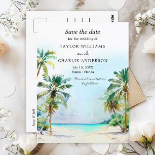 Carte Postale Tropical Beach Destination Mariage Enregistrer La 