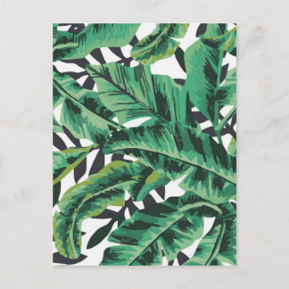 Carte Postale Tropical Glam Banana Motif feuille