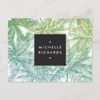 Carte postale Tropical Green/Aqua Parties scintill