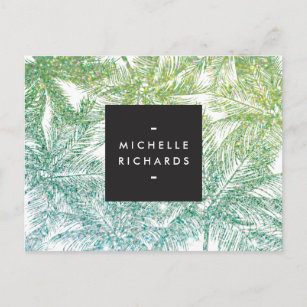 Carte postale Tropical Green/Aqua Parties scintill
