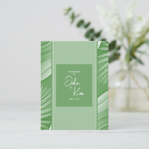 Carte postale Tropical Green Theme Faire-part de m