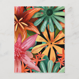 Carte Postale tropical/hawaïen/floral/fleur