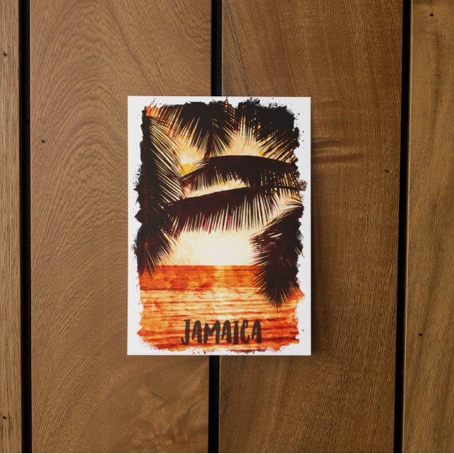 Carte Postale Tropical Jamaïque Sunset Caribbean Island (jamaica sunset travel postcard)