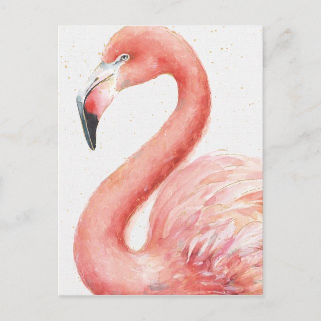 Carte Postale Tropical | Pink Flamingo (Devant)