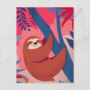 Carte postale Tropical Sloth