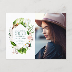 Carte postale tropicale d'obtention du diplôme de