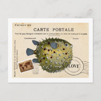 Carte Postale Tropival Vintage Fish Love