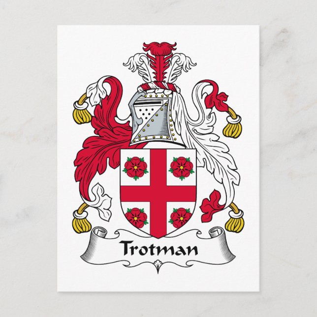 Carte Postale Trotman Family Crest (Devant)