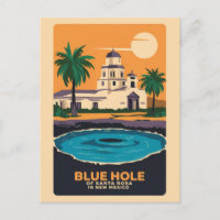 Trou Bleu Nouveau-Mexique Voyage Art Vintage