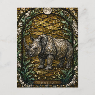 Carte Postale Trou d'eau de rhinocéros Illumina Verre Cathédrale