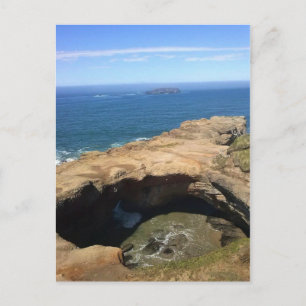 Carte Postale Trou du diable et rocher de la loutre, OR