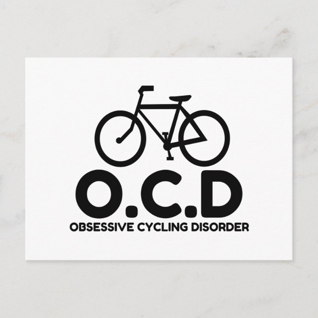 Carte Postale Trouble du cyclisme obsessionnel (Devant)