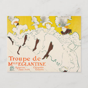 Carte Postale Troupe de Mademoiselle Eglantine, Toulouse Lautrec