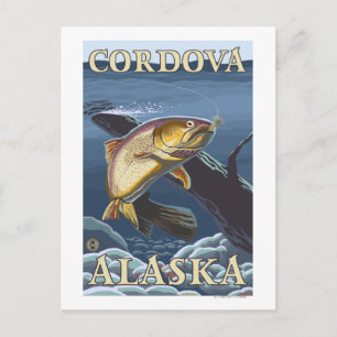 Carte Postale Trout Fishing Cross-Section - Cordova, Alaska