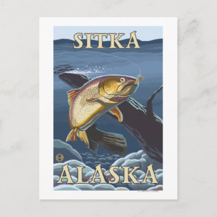 Carte Postale Trout Fishing Cross-Section - Sitka, Alaska