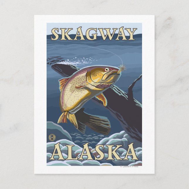 Carte Postale Trout Fishing Cross-Section - Skagway, Alaska (Devant)
