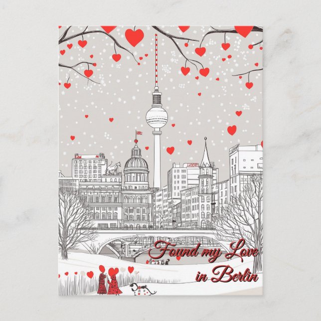 Carte Postale Trouvé mon amour à Berlin Saint Valentin (Devant)