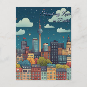 Carte Postale Trouvé mon amour à Berlin Saint Valentin