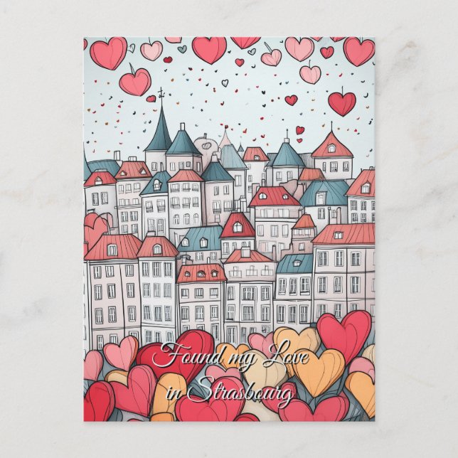 Carte Postale Trouvé mon amour à Strasbourg Saint Valentin (Devant)