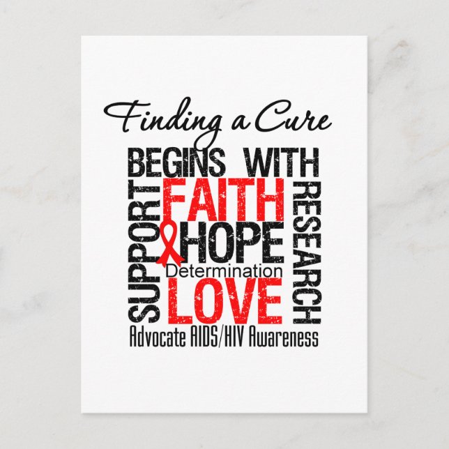Carte Postale Trouver un remède contre le sida VIH (Devant)