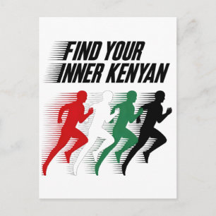 Carte Postale Trouvez votre marathonien kenyan intérieur
