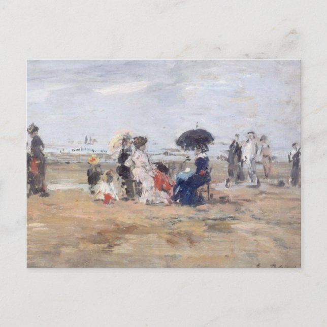 Carte Postale Trouville, Scène de plage - Eugène Boudin (Devant)