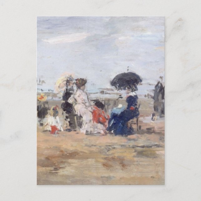 Carte Postale Trouville, Scène de plage - Eugène Boudin (Devant)