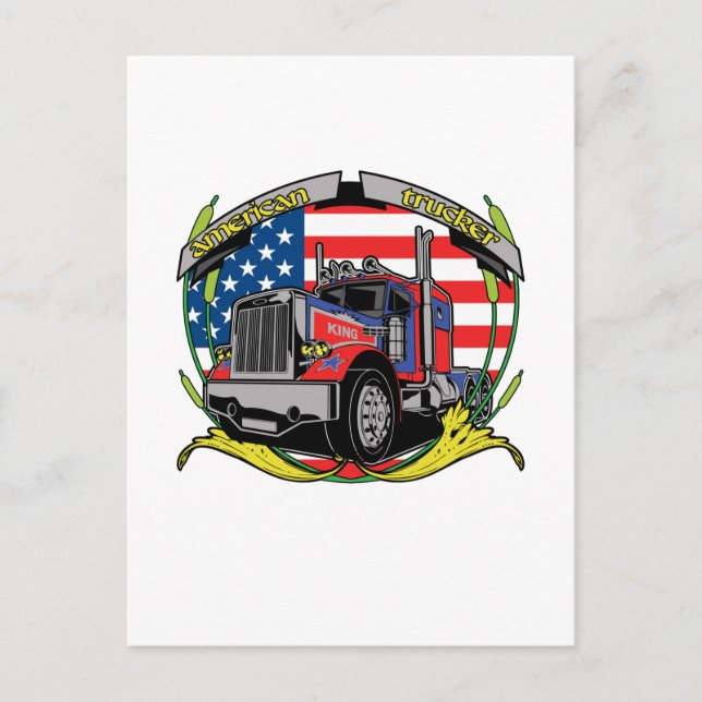 Carte Postale Trucker américain (Devant)