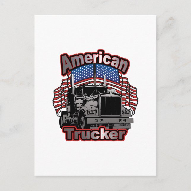 Carte Postale Trucker américain (Devant)