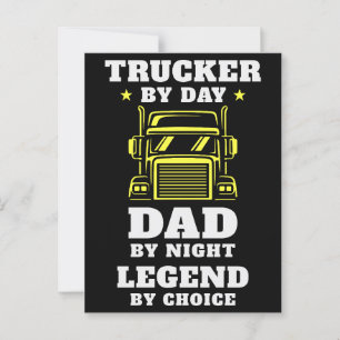 Carte Postale Trucker et papa - Héros sur la route et à la maiso