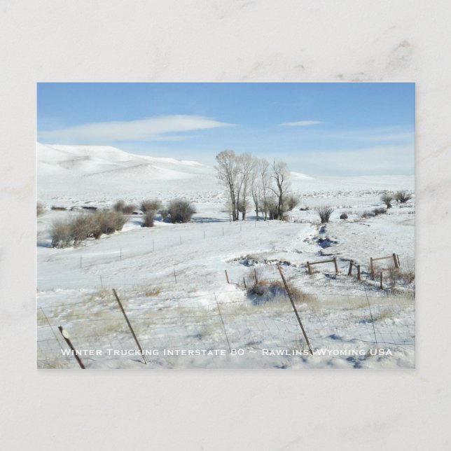 Carte Postale Trucking Interstate 80 Rawlins Wyoming USA (Devant)