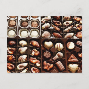 Carte Postale Truffes De Chocolat En Forme Et Gourmande