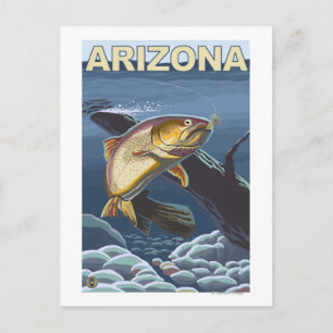 Carte Postale Truite à couteaux PêcheArizona
