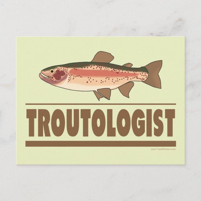 Carte Postale Truite humoristique (Devant)