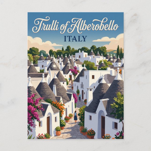 Carte Postale Trulli d'Alberobello Italie (Devant)