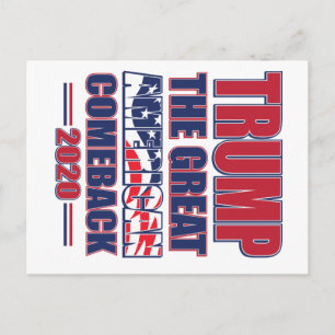 Carte Postale Trump 2020 Le grand retour des Américains