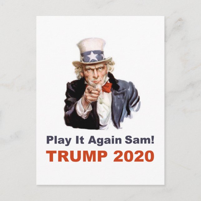 Carte Postale Trump 2020 Rejouer Sam populaire (Devant)